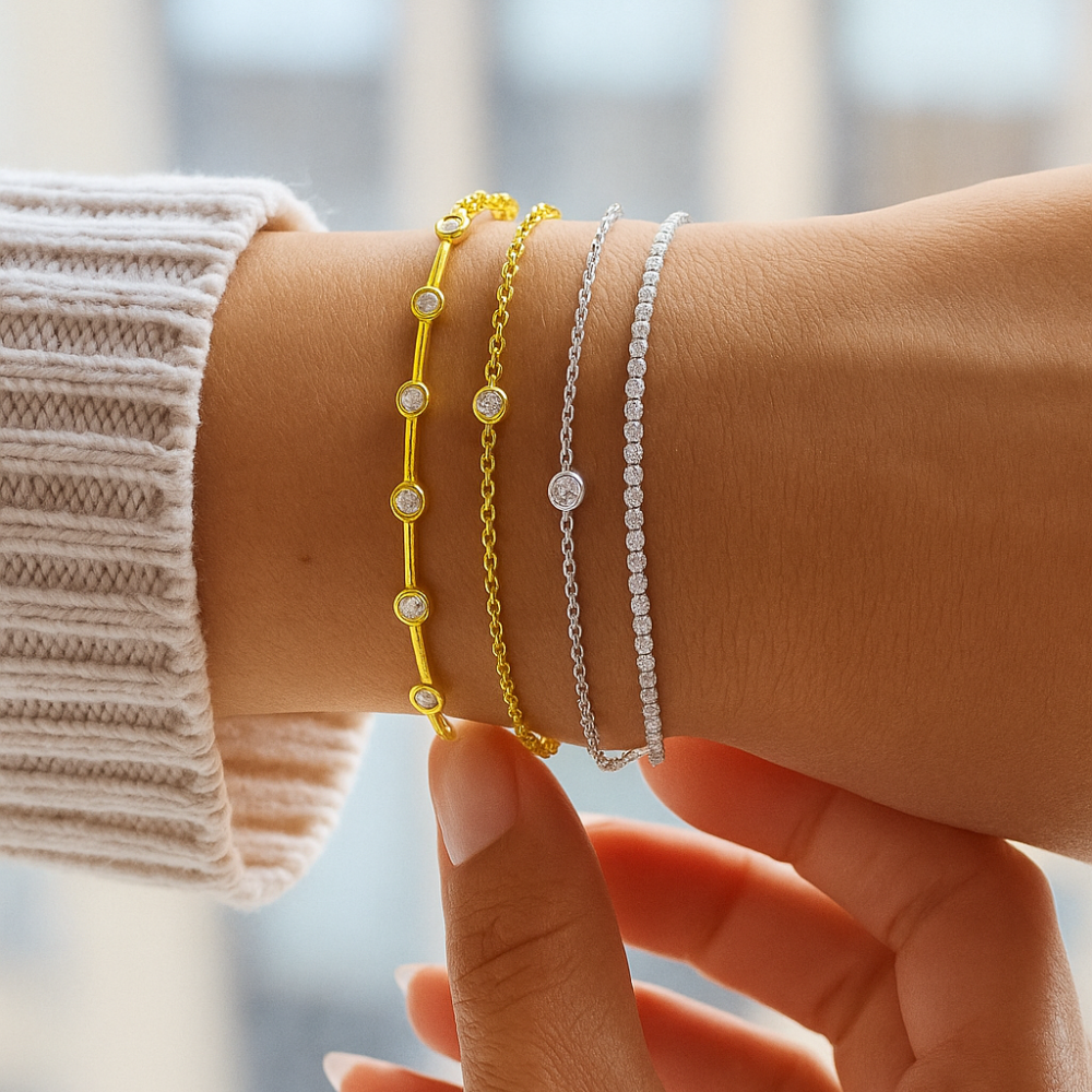 Diamond By the Yard Bracelets