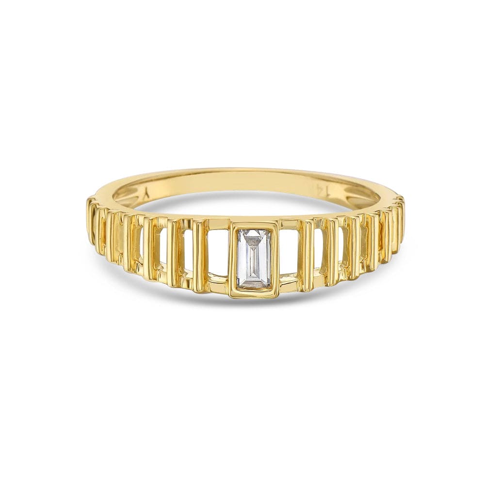 Diamond Baguette Solitaire Ring