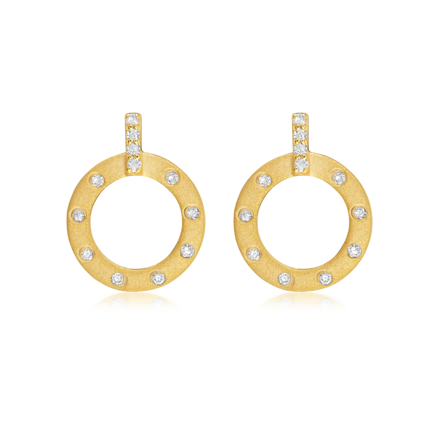 Diamond Circle Earrings (0.20 ct.) in 14K Gold