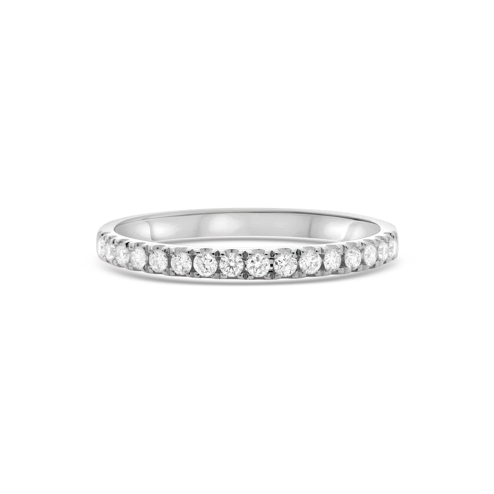 Diamond Halfway Eternity Band in 14K Gold, 2.20 mm wide