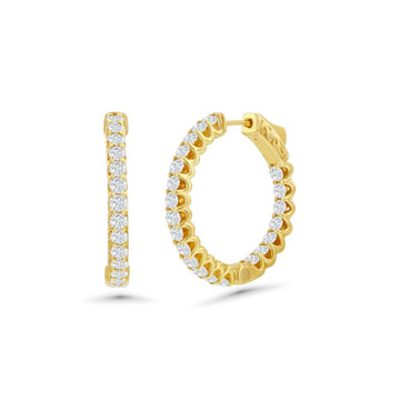 Diamond Inside-Out Hoop Earrings (2.10 ct.) in 14K Gold