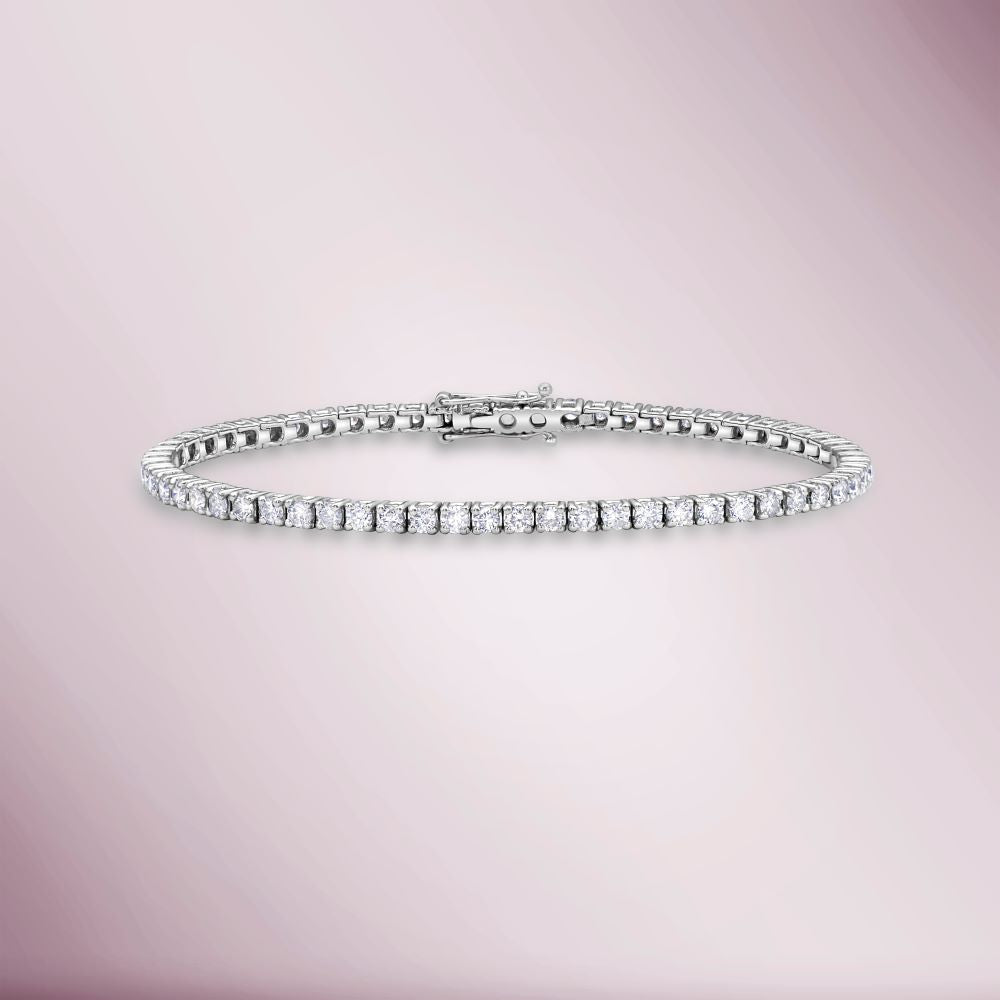 Diamond Tennis Bracelet (1.00 ct.) 4-Prongs Setting - Made in Italy
