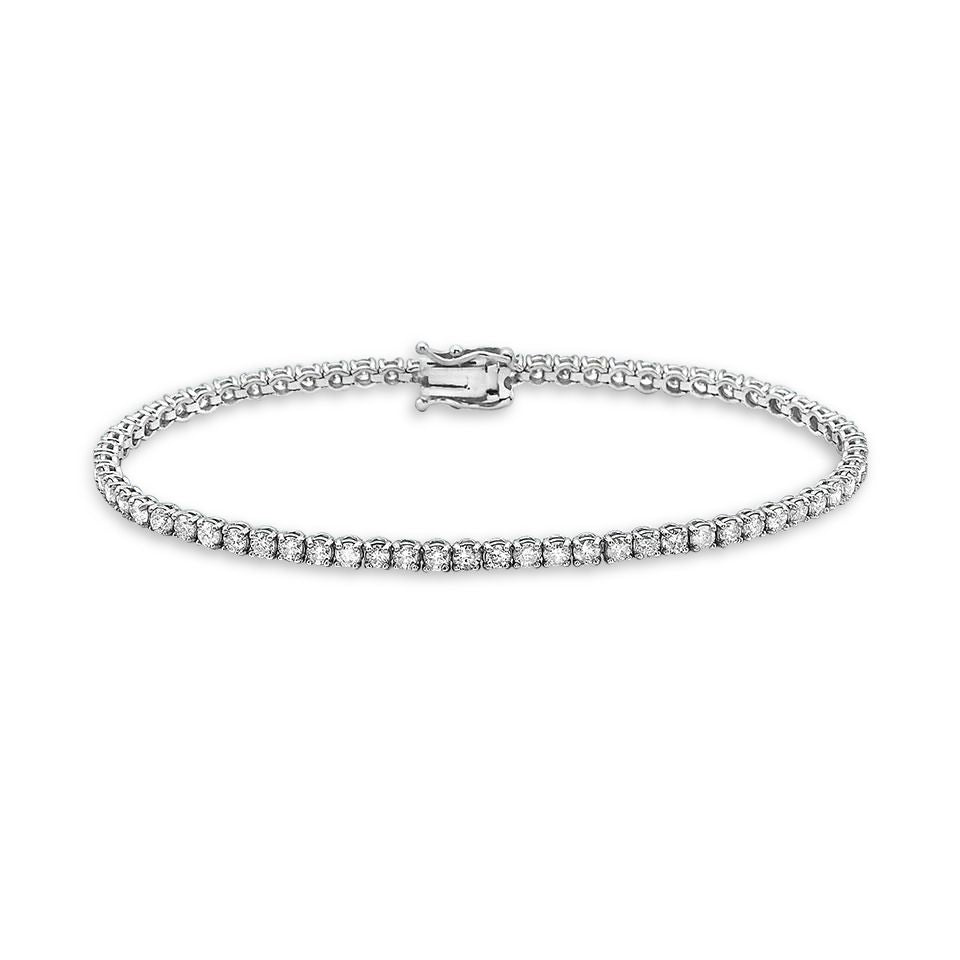 Diamond Tennis Bracelet (12.00 ct.) 4.20 mm 4-Prongs Setting in 14K Gold