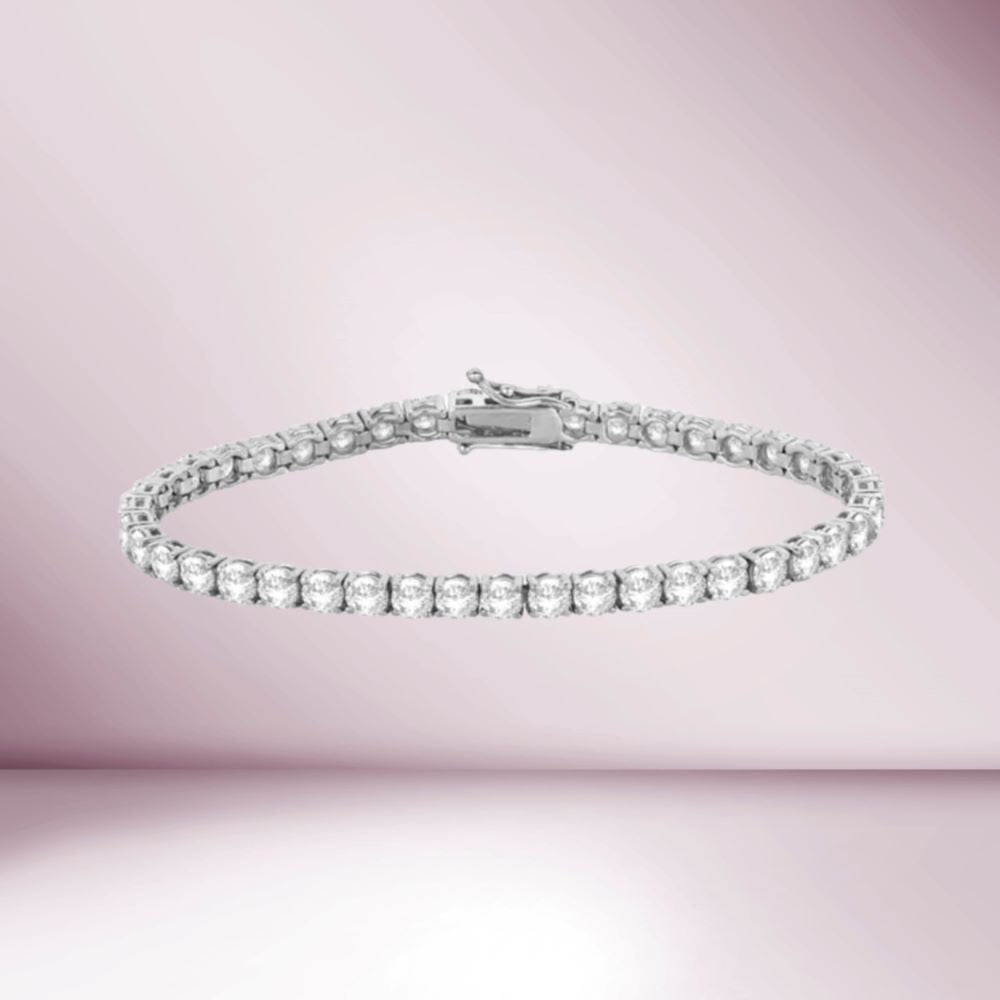 Diamond Tennis Bracelet (16.00 ct.) 5 mm 4-Prongs Setting in 14K Gold