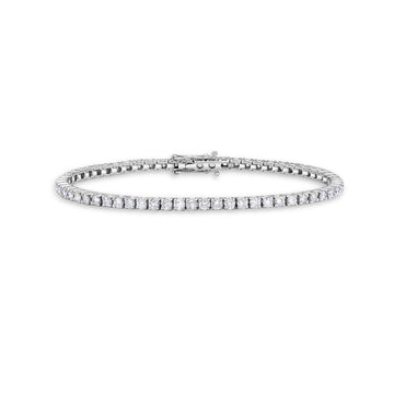 Diamond Tennis Bracelet (2.00 ct.) 4-Prongs Setting in 14K Gold - Made in Italy