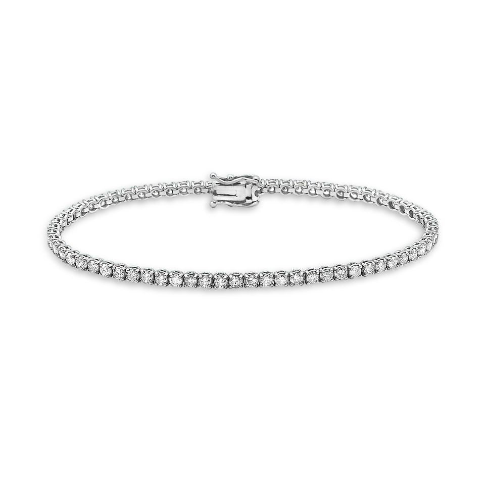 Diamond Tennis Bracelet (5.50 ct.) 3 mm 4-Prongs Setting in 14K Gold