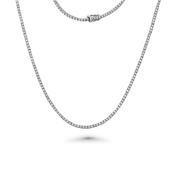Diamond Tennis Necklace (7.50 ct.) 2.2 mm 4-Prongs Setting in 14K Gold