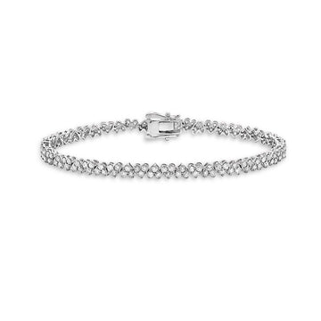 Diamond Upside-Down Heart Shape Tennis Bracelet (2.75 ct.) in 14K Gold