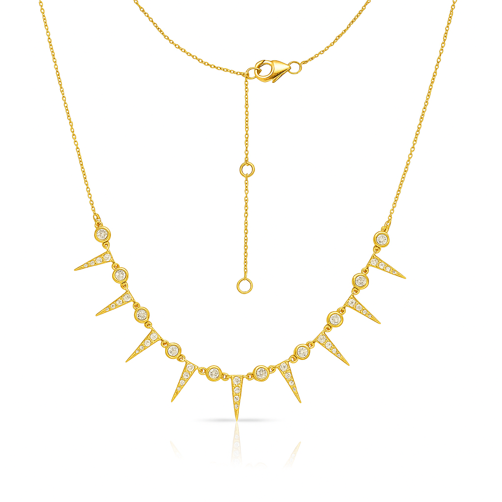 Diamond By the Yard Spike Necklace (1.25 ct.) in 14K Gold