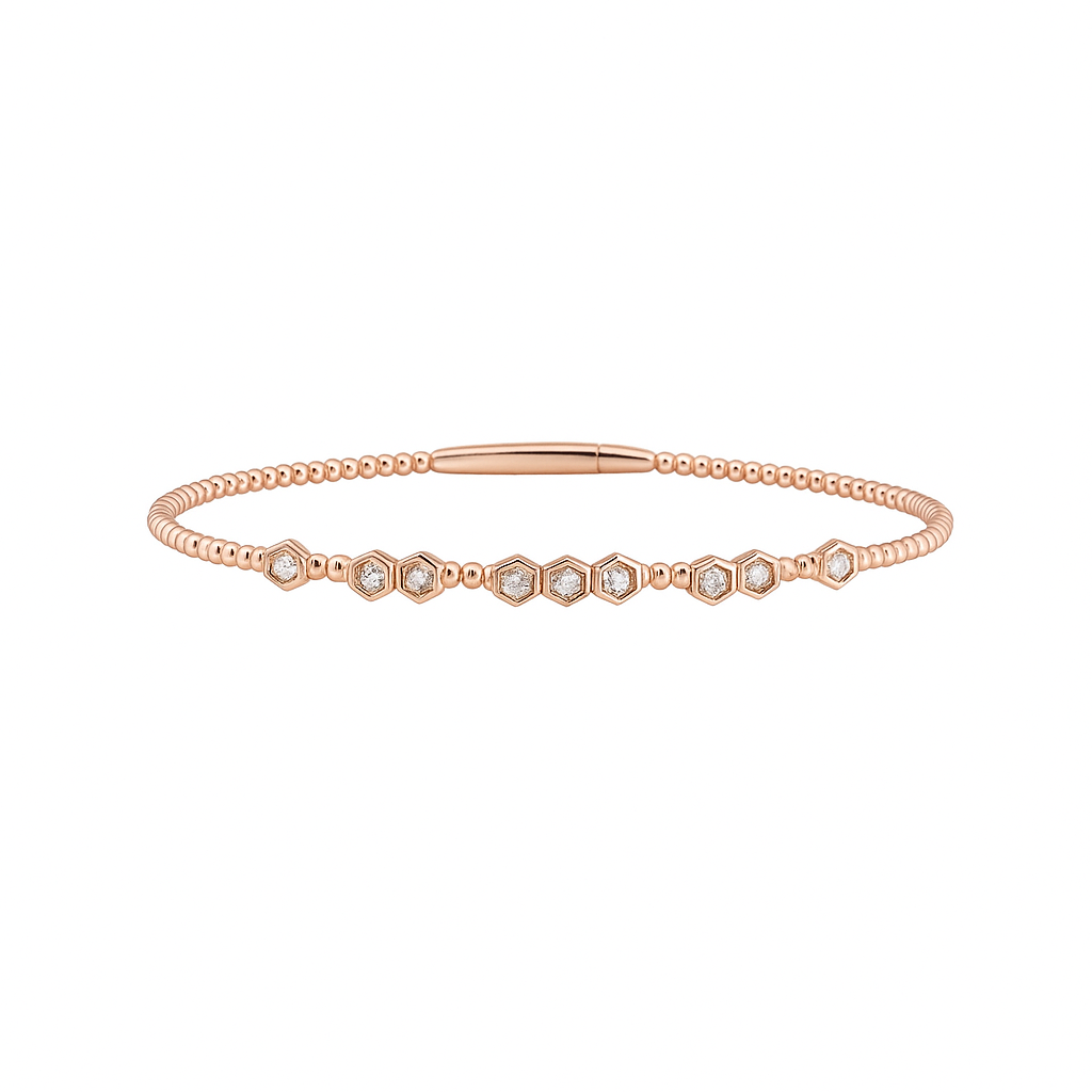 Diamond Flexible Bangle Bracelet (0.28 ct.) in 14K Gold