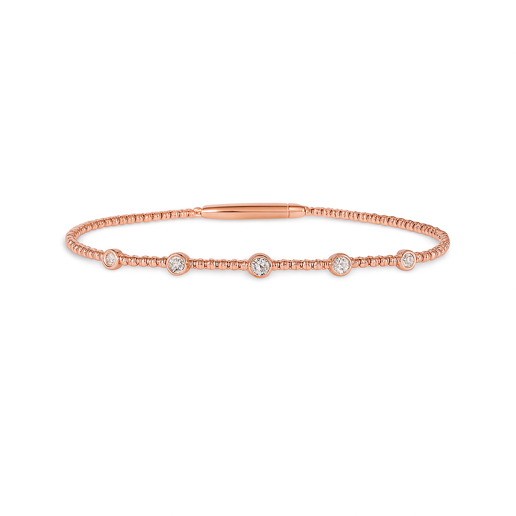 Diamond Flexible Bangle Bracelet (0.35 ct.) in 14K Gold