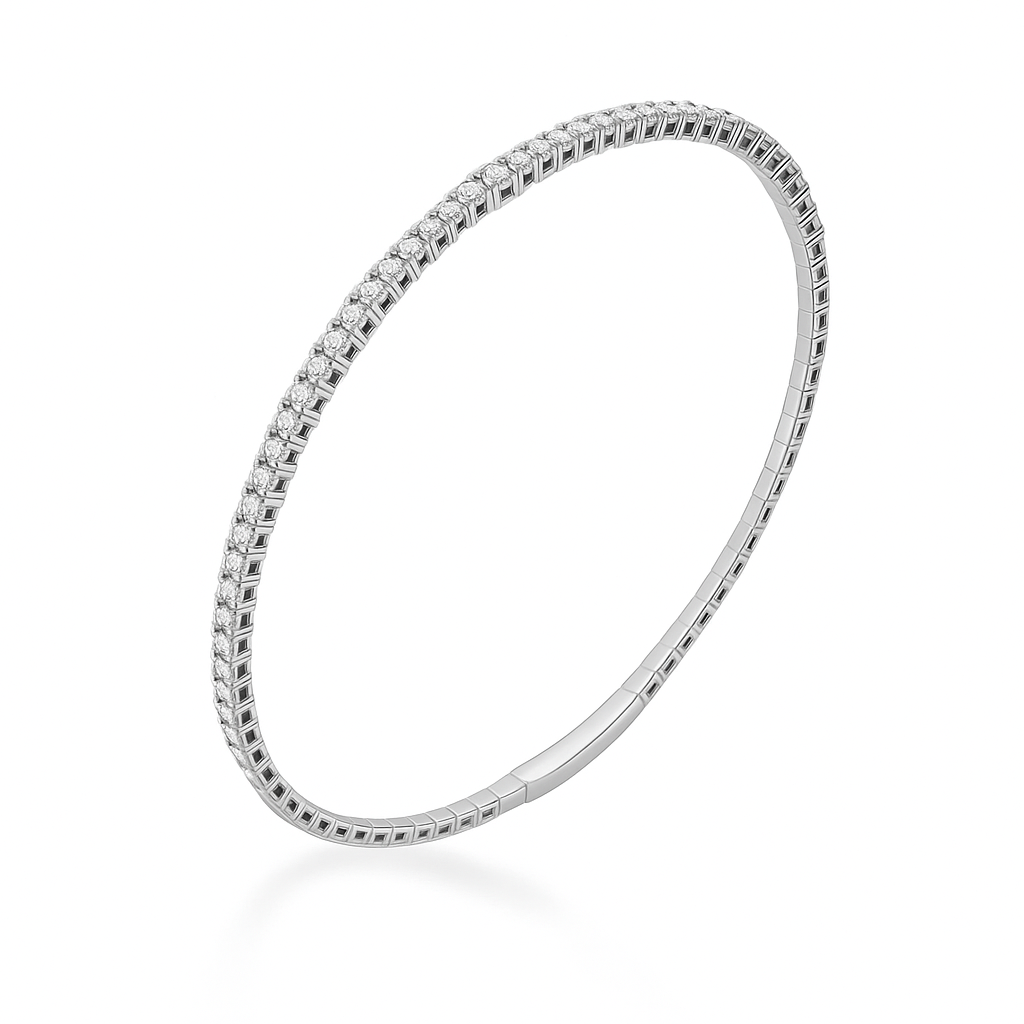 Diamond Flexible Bangle Bracelet (1.35 ct.) in 14K Gold