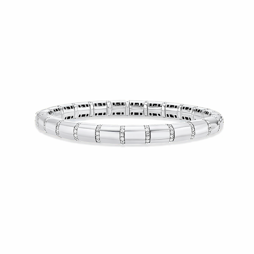 Diamond Stretch Bangle Bracelet (1.45 ct.) in 14K Gold