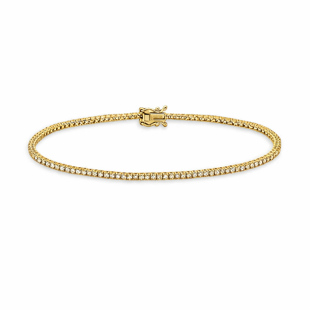 Diamond Tennis Bracelet (1.00 ct.) 1.7 mm 4-Prongs Setting in 14K Gold