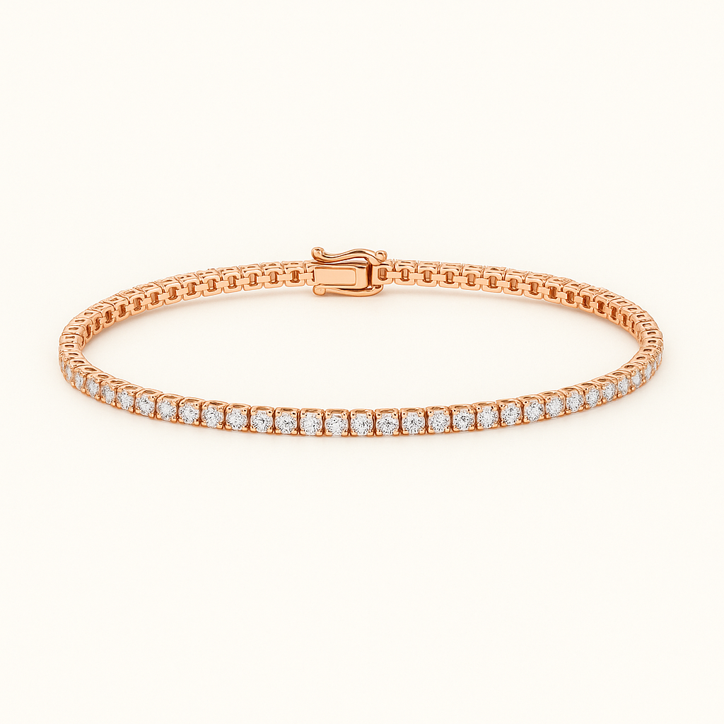 Diamond Tennis Bracelet (4.00 ct.) 2.5 mm 4-Prongs Setting in 14K Gold