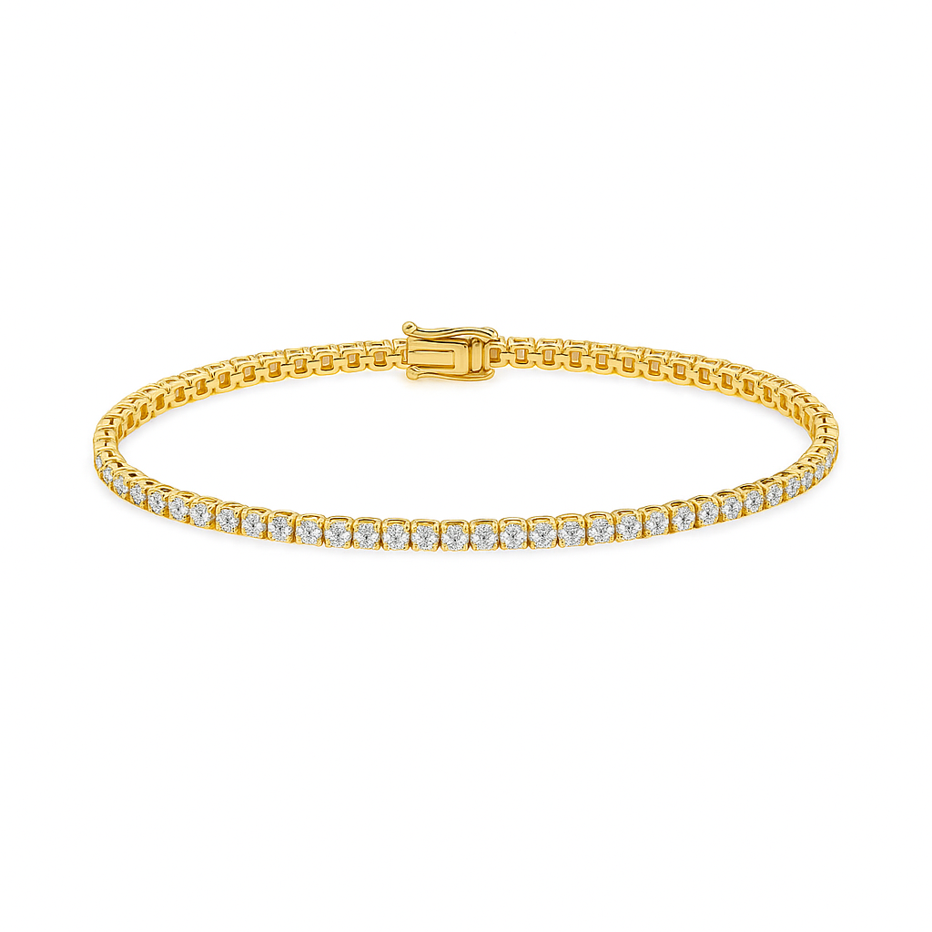Diamond Tennis Bracelet (4.00 ct.) 2.5 mm 4-Prongs Setting in 14K Gold