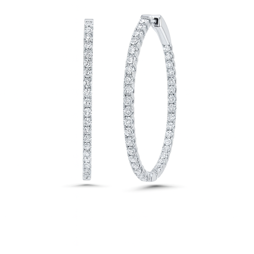 Diamonds Inside-Out Hoop Earrings (2.60 ct.) in 14K Gold