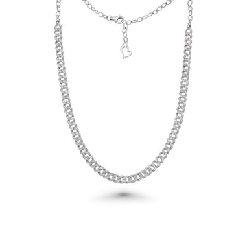 Diamond Cuban Link Chain Necklace (1.50 ct.) 6 mm Pave' Setting in 14K Gold