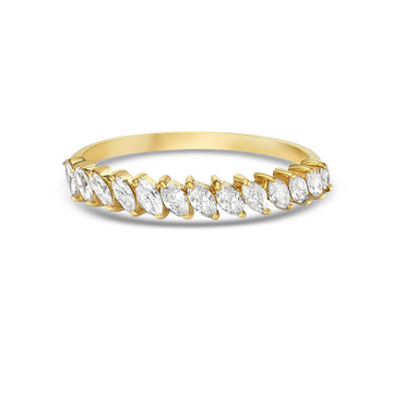 HalfWay Marquise Diamond Eternity Band Ring (0.60 ct.) in 14K Gold
