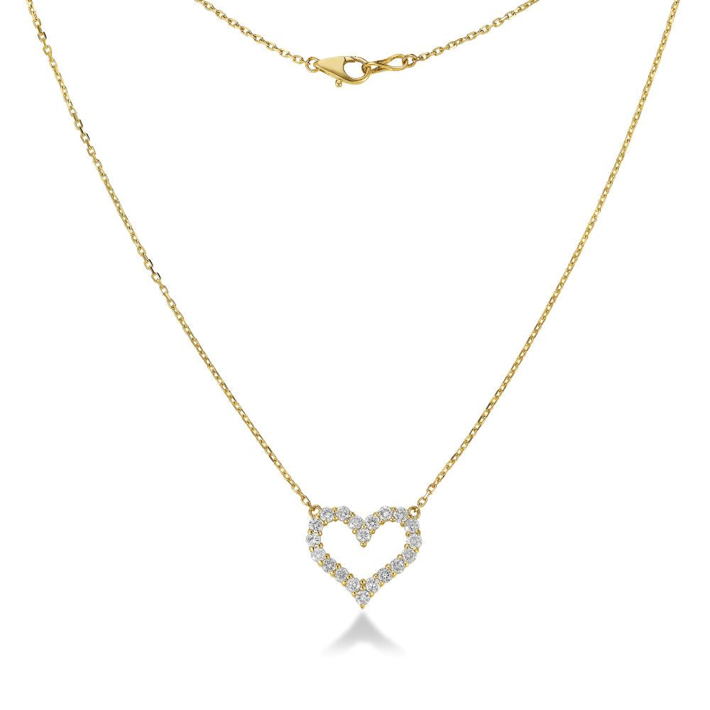 Diamond Heart Necklace (1.00 ct.) in 14K Gold