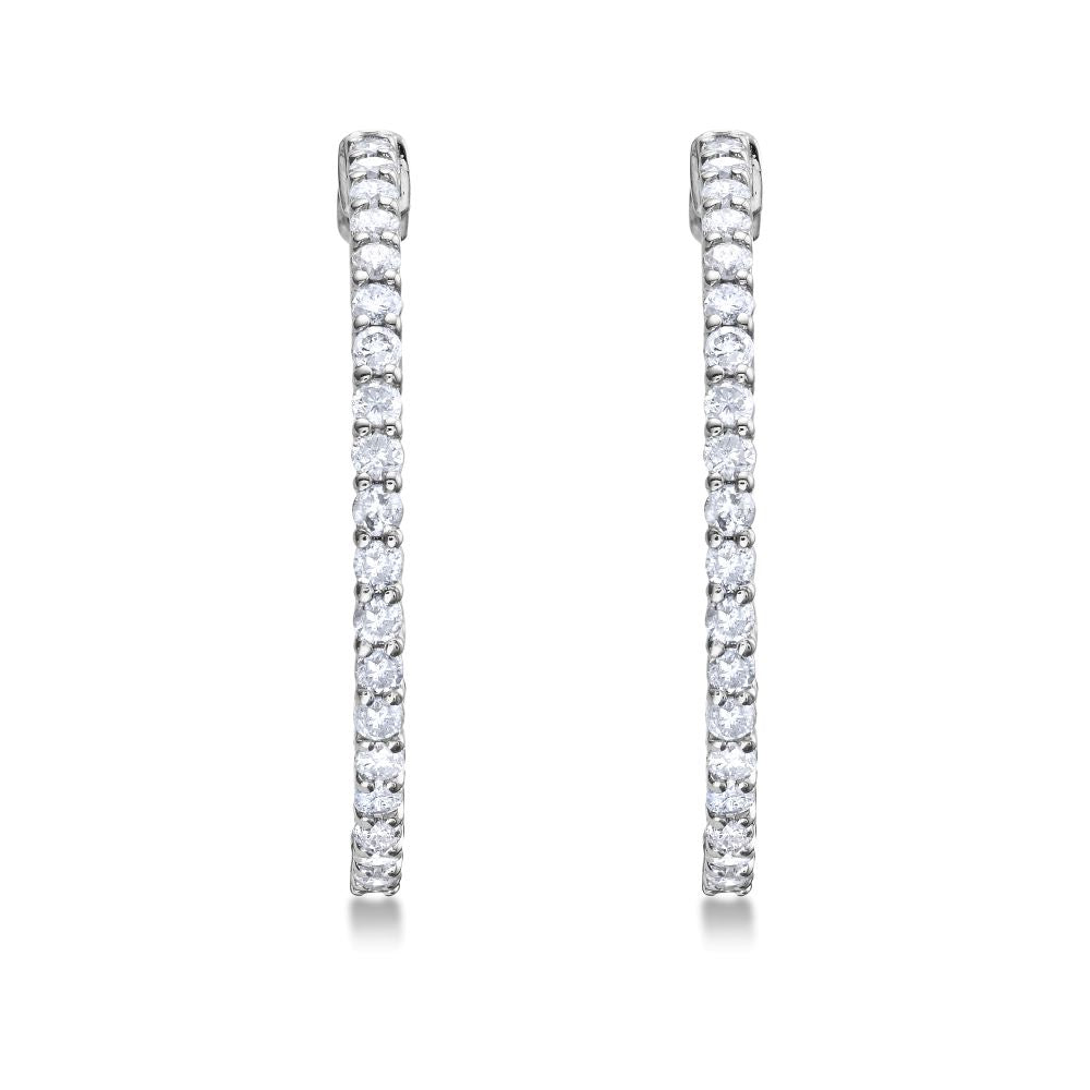 Lab Grown Diamond Inside-Out 1.25'' Hoop Earrings (2.00 ct.) in 14K Gold