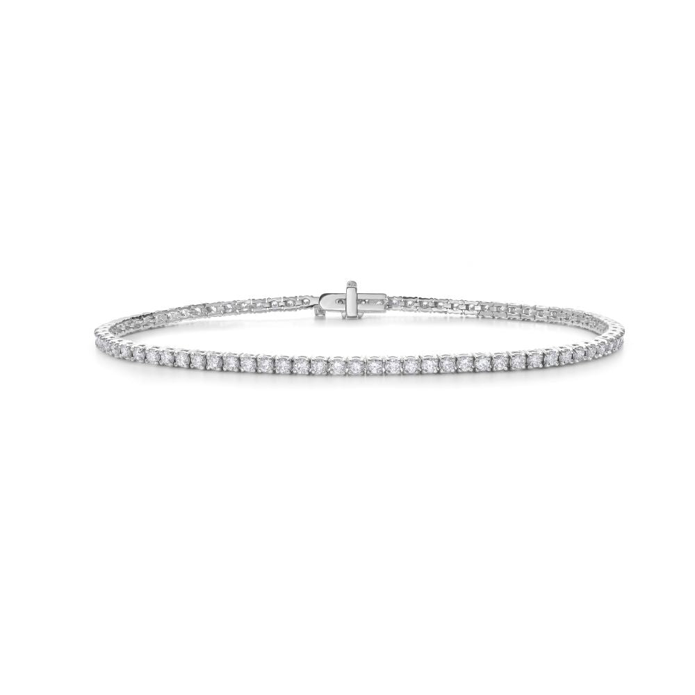 Lab Grown Diamond Tennis Bracelet (2.00 ct.) 2.40mm 4-Prongs Setting in 14K Gold