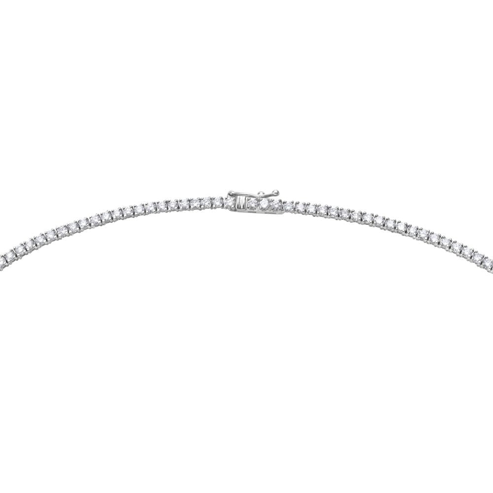 Lab Grown Diamond Tennis Necklace (6.00ct.) 2.50 mm 4-Prongs Setting in 14K Gold