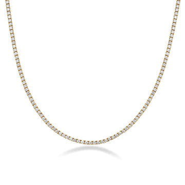 Lab Grown Diamond Tennis Necklace (7.50 ct.) 2.70mm 4-Prongs Setting in 14K Gold