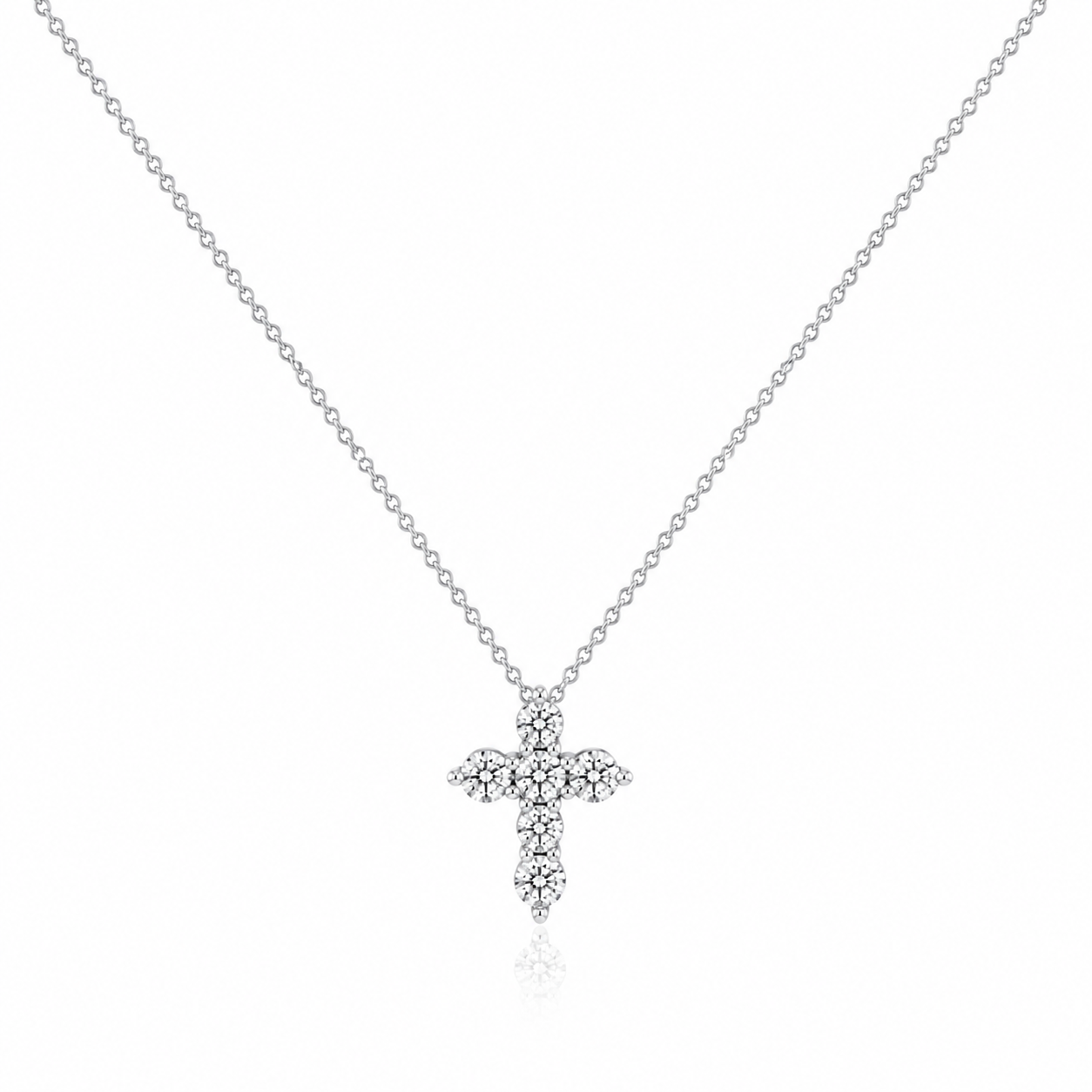 Lab Grown Diamond (0.50 Carats) Cross Necklace in 14K Gold