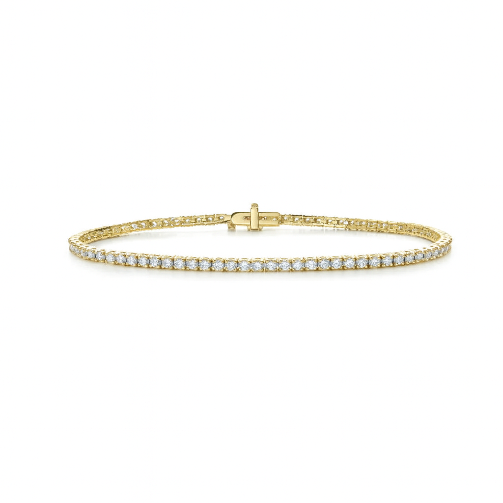 Ready to Ship Lab Grown Diamond Tennis Bracelet (4.00 ct.) 2.80mm 4-Prongs Setting in 14K Gold