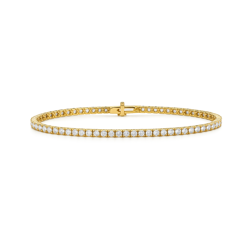 Lab Grown Diamond Tennis Bracelet (6.00 ct.) 3.30mm 4-Prongs Setting in 14K Gold