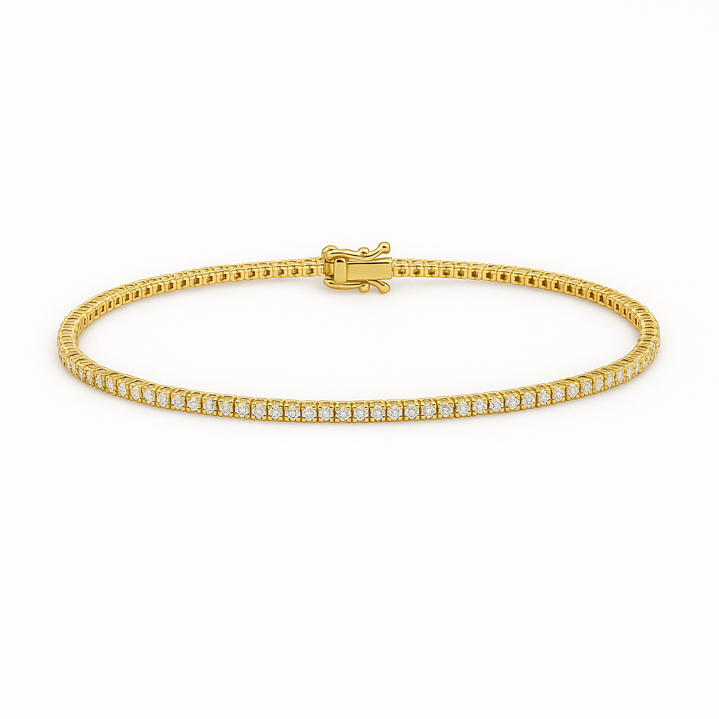 Showroom Collection Diamond Tennis Bracelet (1.00 ct.) 1.5 mm 4-Prongs Setting in 14K Gold