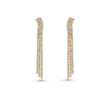 Triple Line Drop Diamond Tennis Earrings (2.00 ct.) in 14K Gold