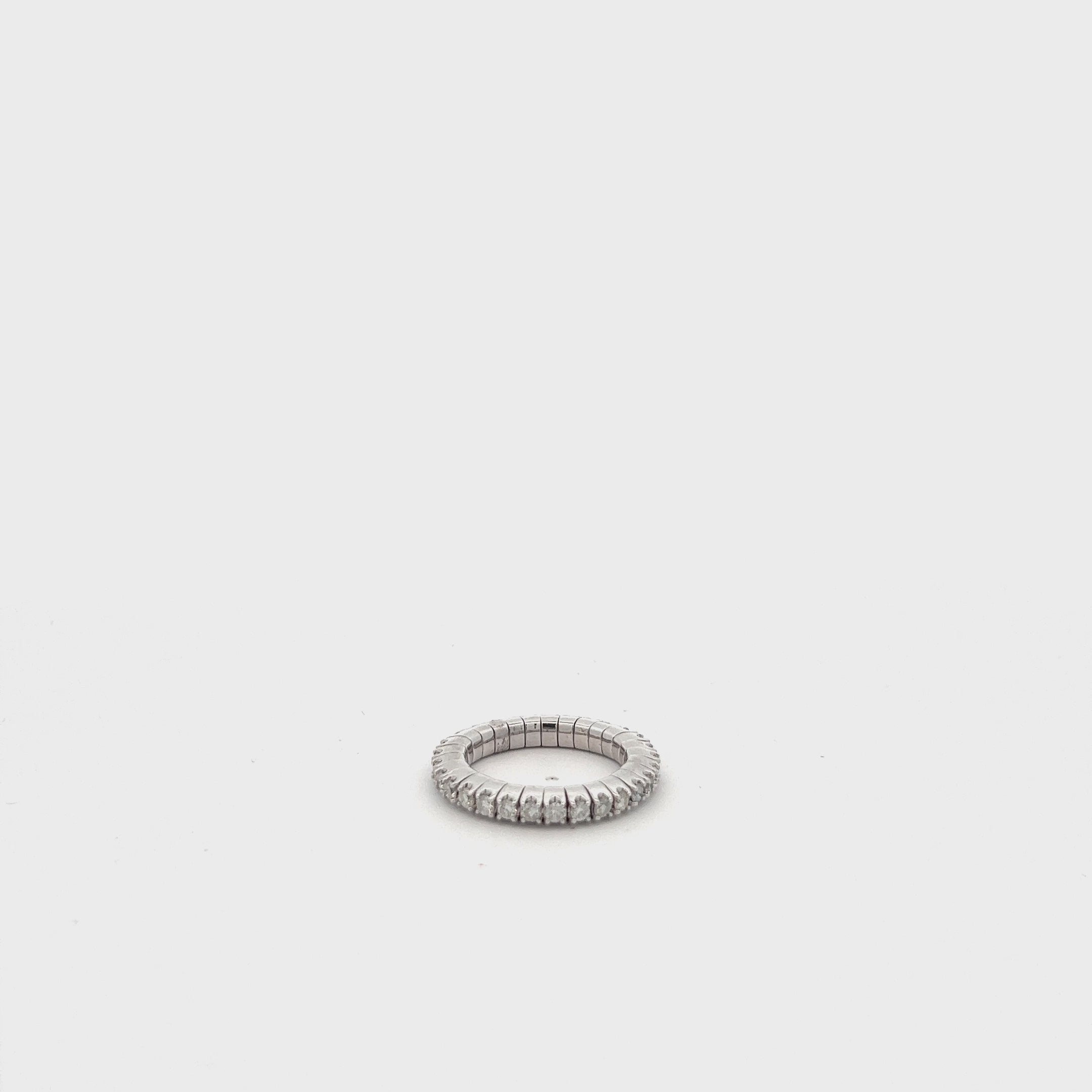 Eternity Stretch Diamond Ring (1.25 ct.) 4-Prongs Setting in 14K Gold