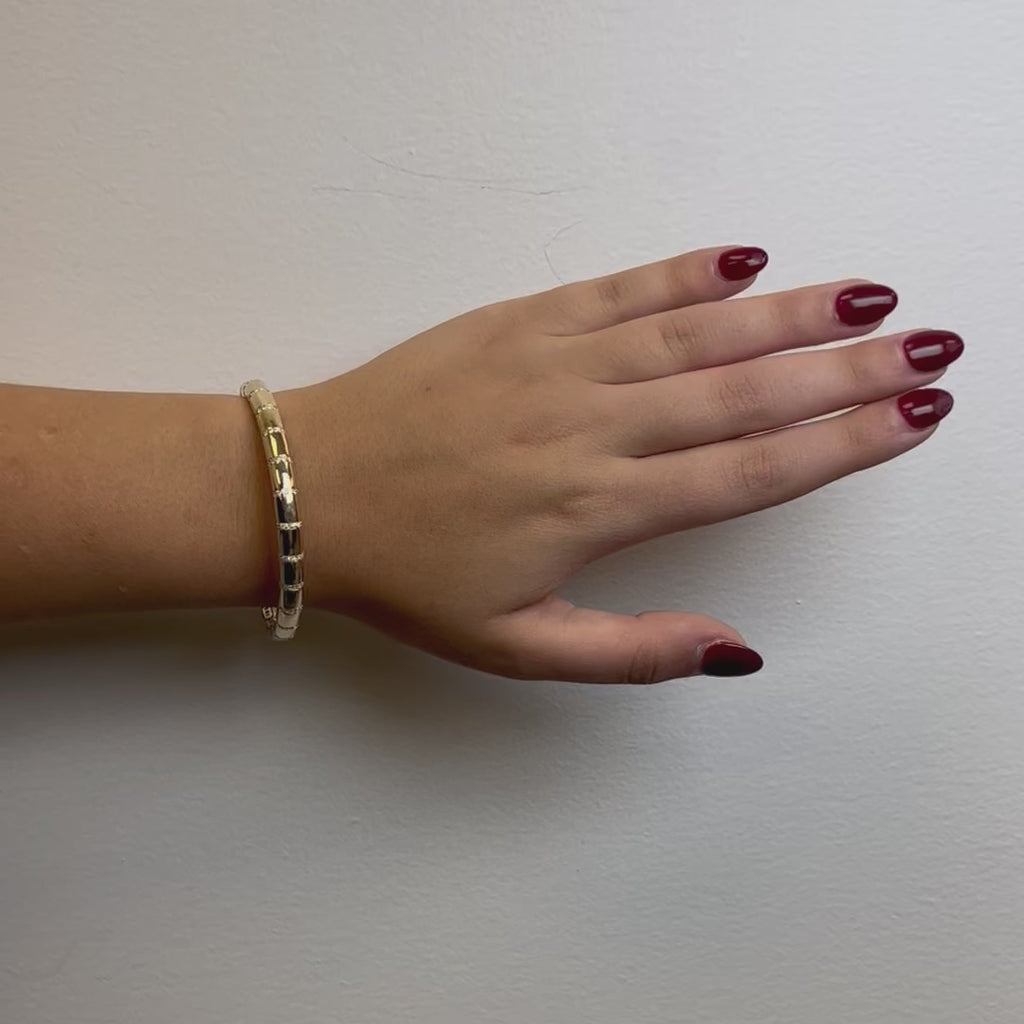 Diamond Stretch Bangle Bracelet (1.45 ct.) in 14K Gold