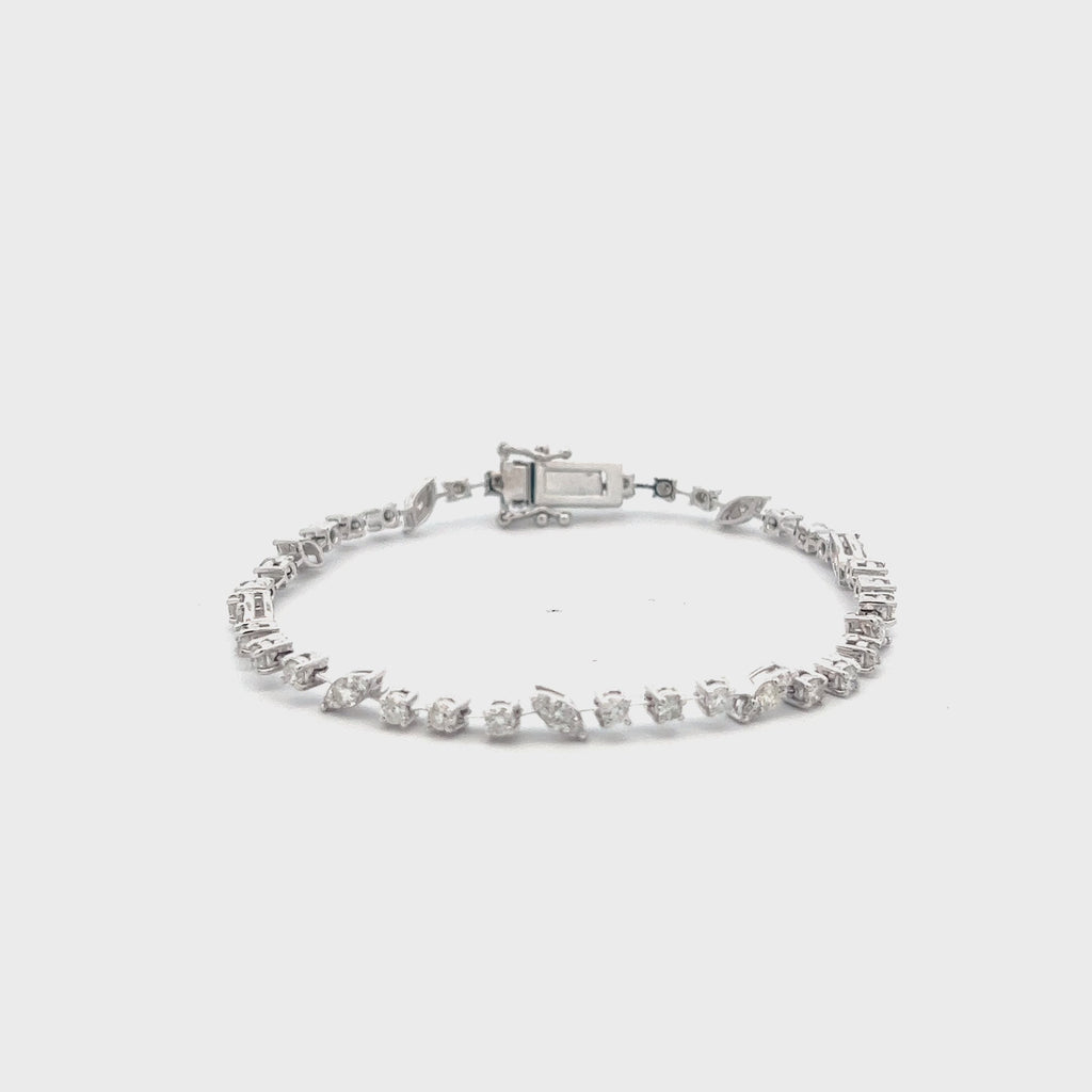 Multi Round Diamond Tennis Bracelet (2.65 ct.) in 14K Gold