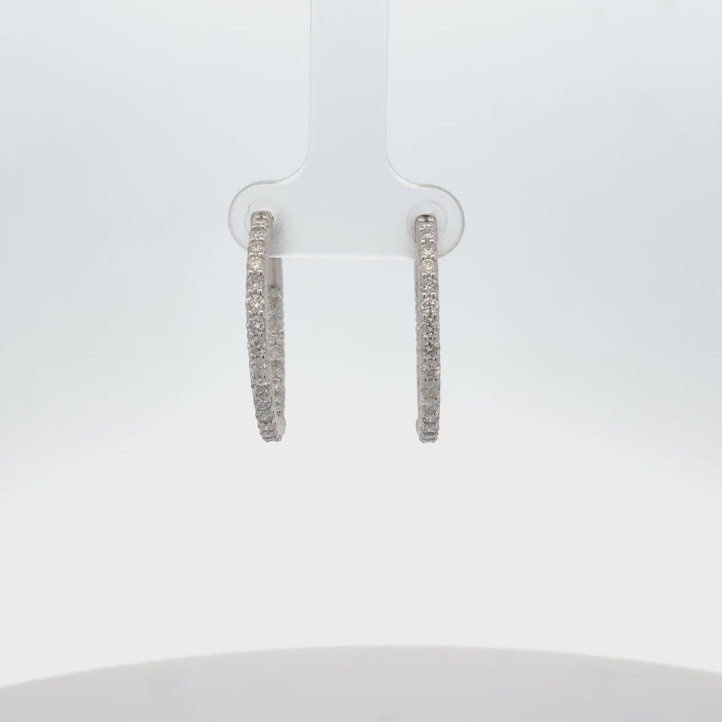 Diamond Inside-Out Hoop Earrings (1.50 ct.) in 14K Gold