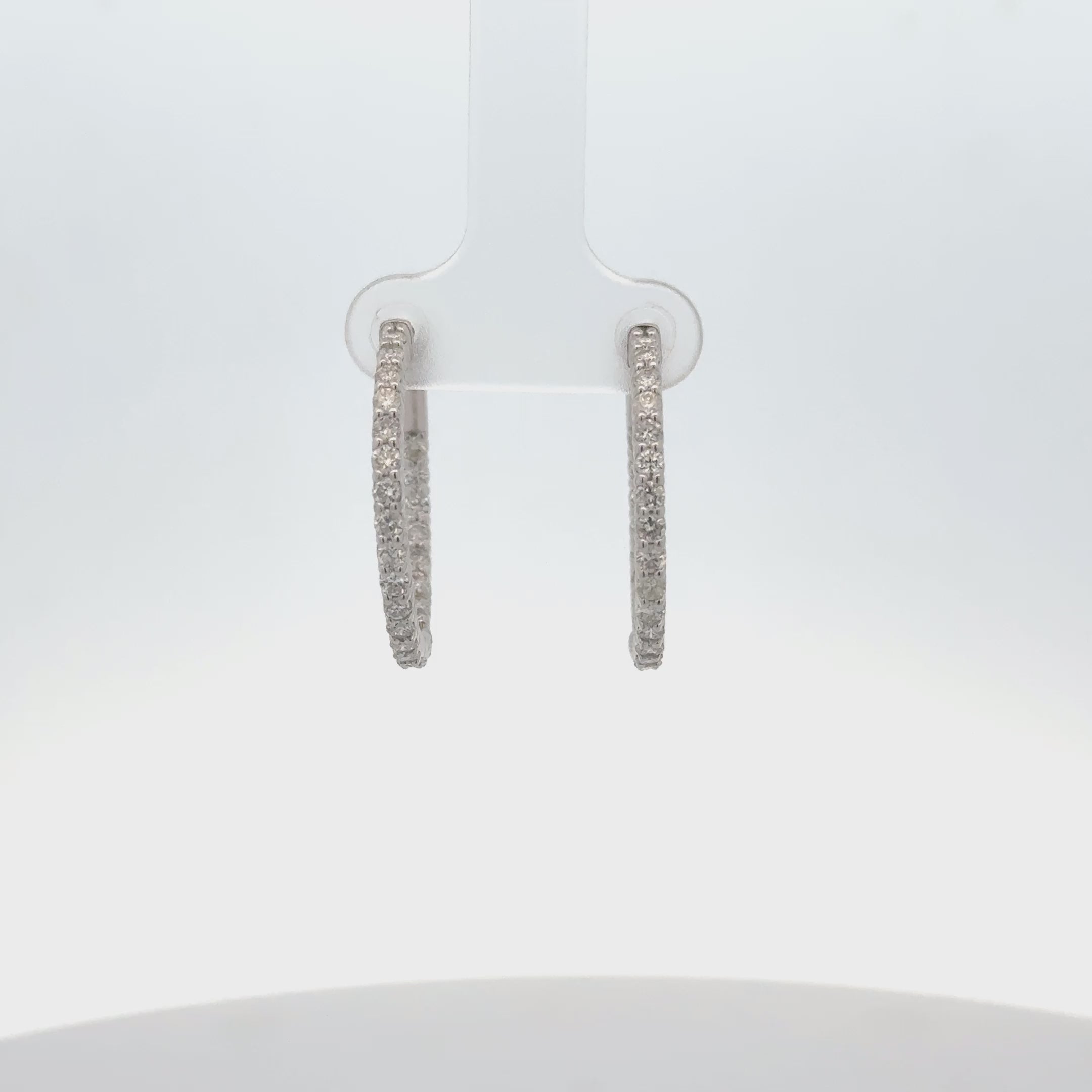 Diamond Inside-Out Hoop Earrings (1.50 ct.) in 14K Gold