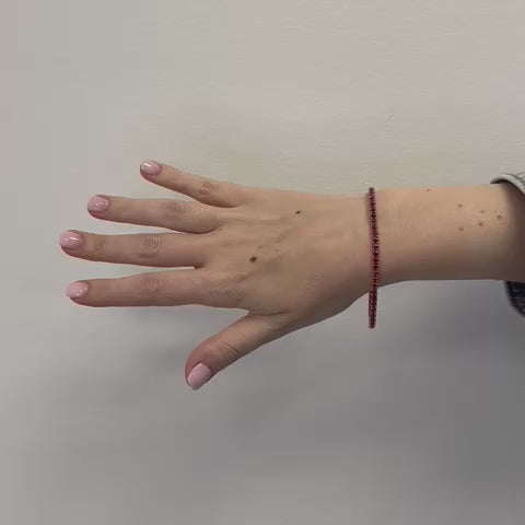 Ruby Tennis Bracelet (6.00 ct.) 2.90mm 4-Prongs Setting in 14K Gold