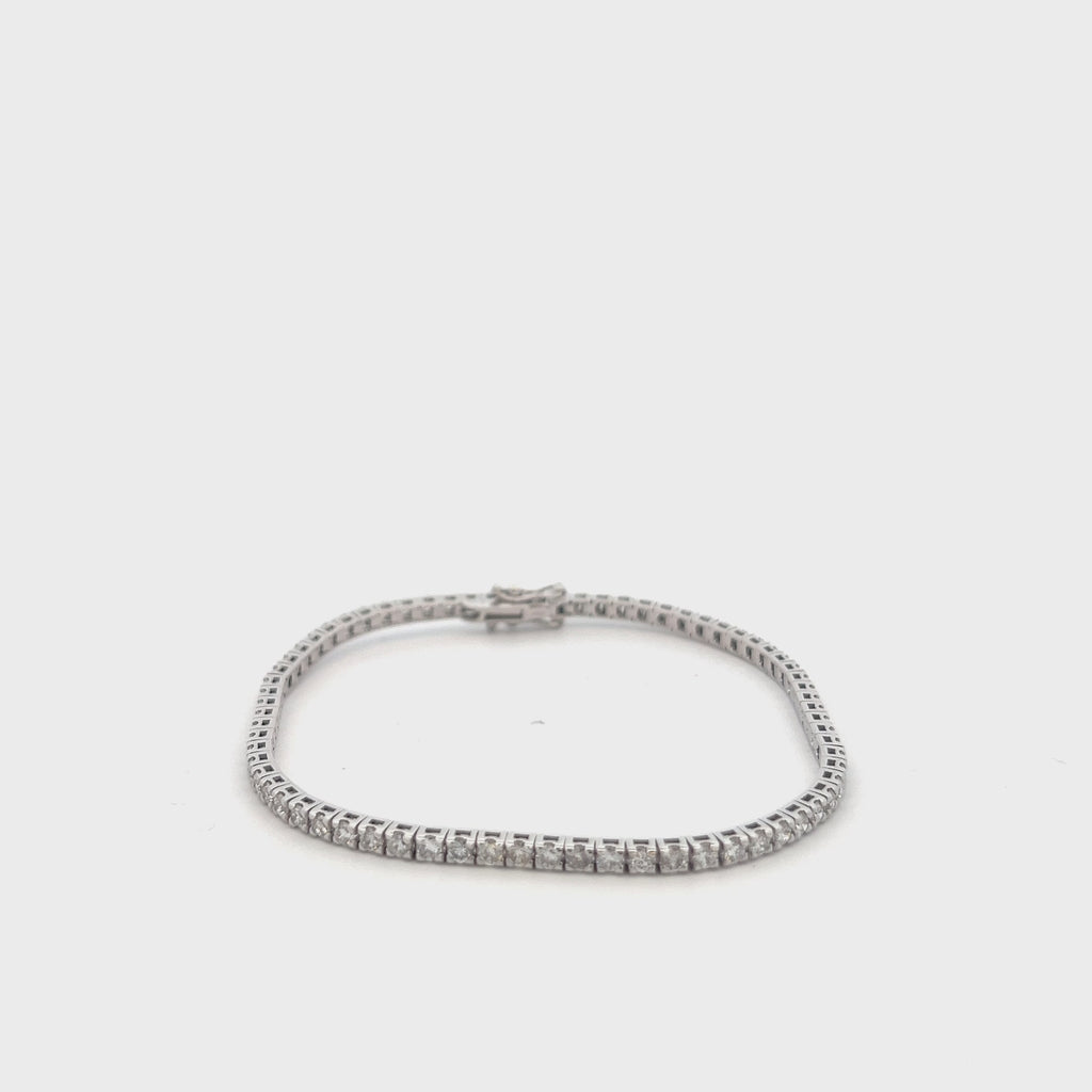 Diamond Tennis Bracelet (3.00 ct.) 4-Prongs Setting - Made in Italy