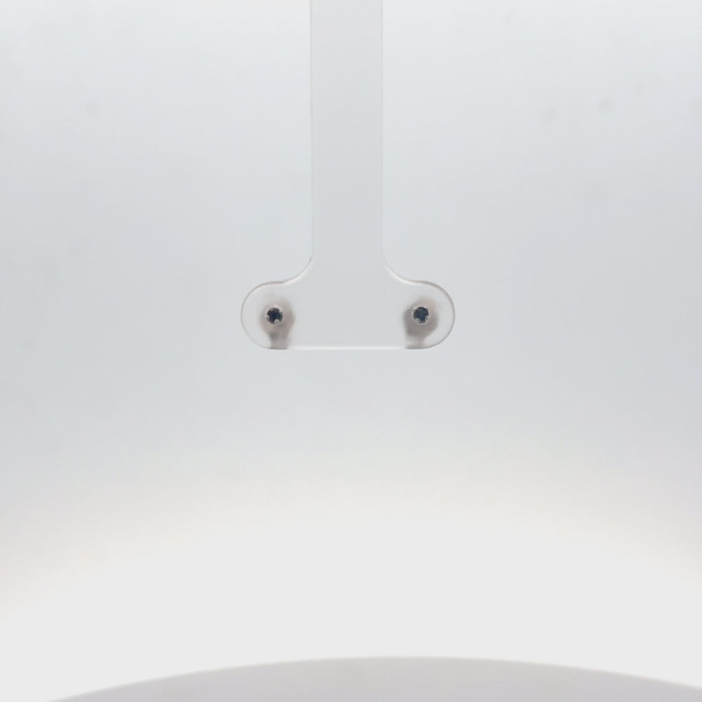 Blue Sapphire Round Shape Micro Studs Earrings (0.02 ct.) in 14K Gold