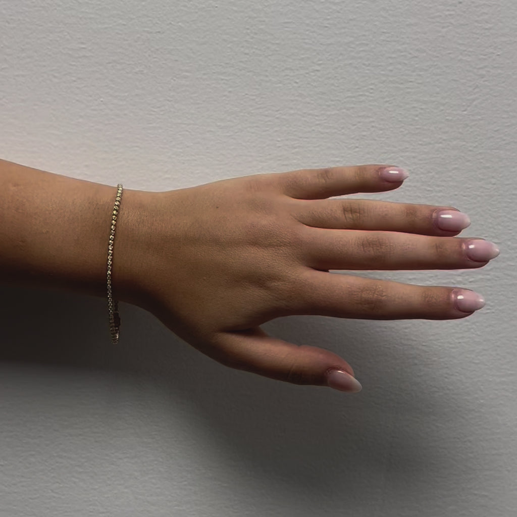 Diamond Tennis Bracelet (1.00 ct.) Bezel Setting in 14K Gold