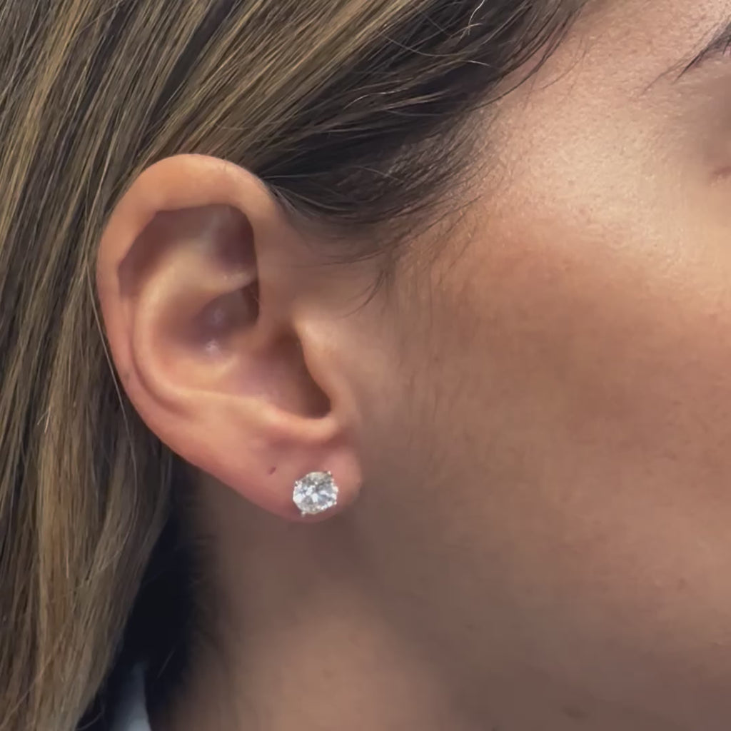 Lab Grown Diamond Stud Earrings (2.50 ct.) in 14K Gold