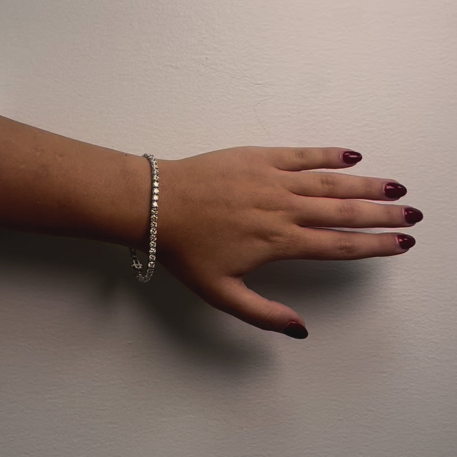 Lab Grown Diamond Tennis Bracelet (8.00 ct.) 3.70mm 4-Prongs Setting in 14K Gold