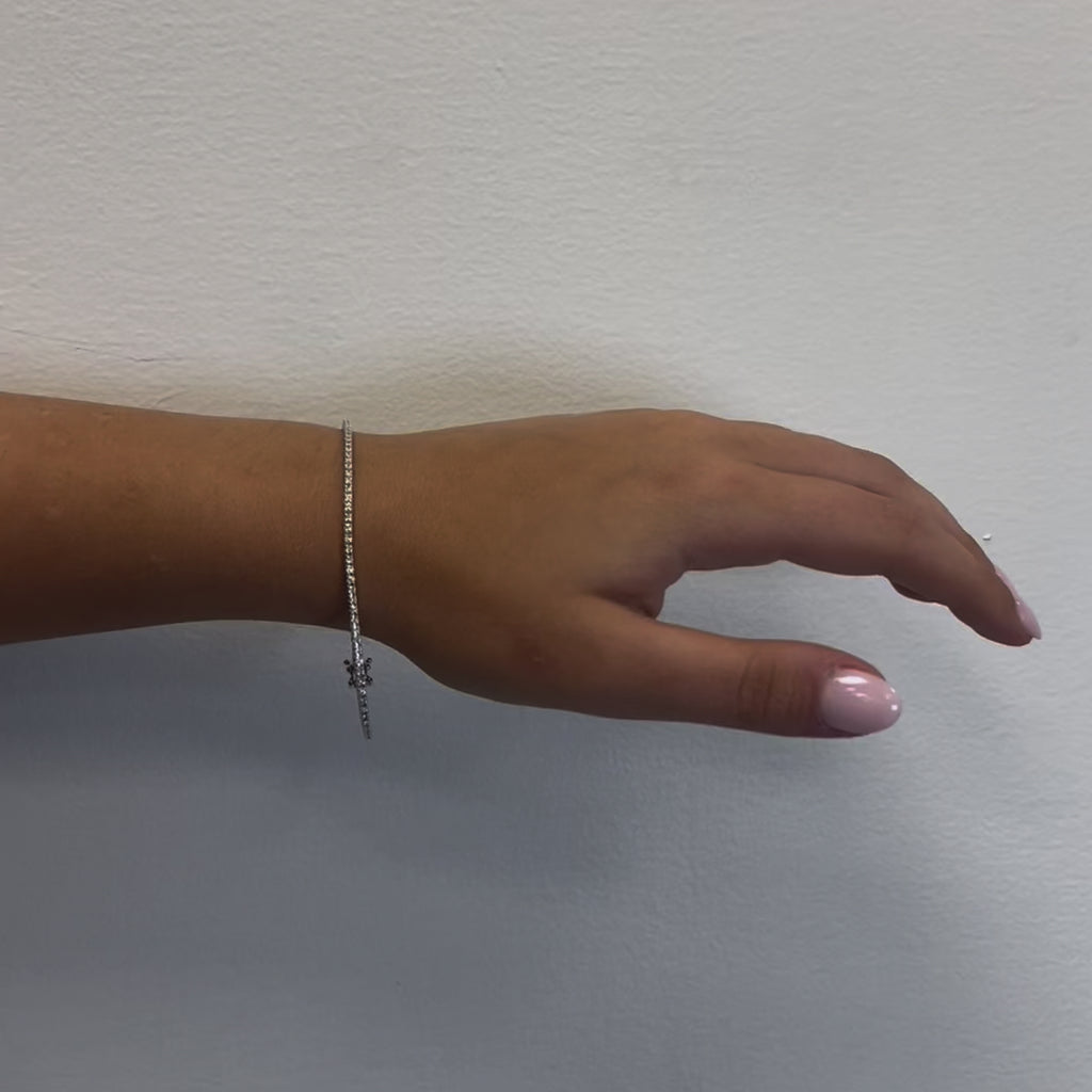 Diamond Tennis Bracelet (1.00 ct.) 4-Prongs Setting - Made in Italy