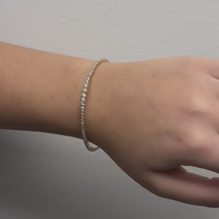 Graduated Diamond Thin Flexible Bangle Bracelet Cuff (1.65 ct.) in 14K Gold