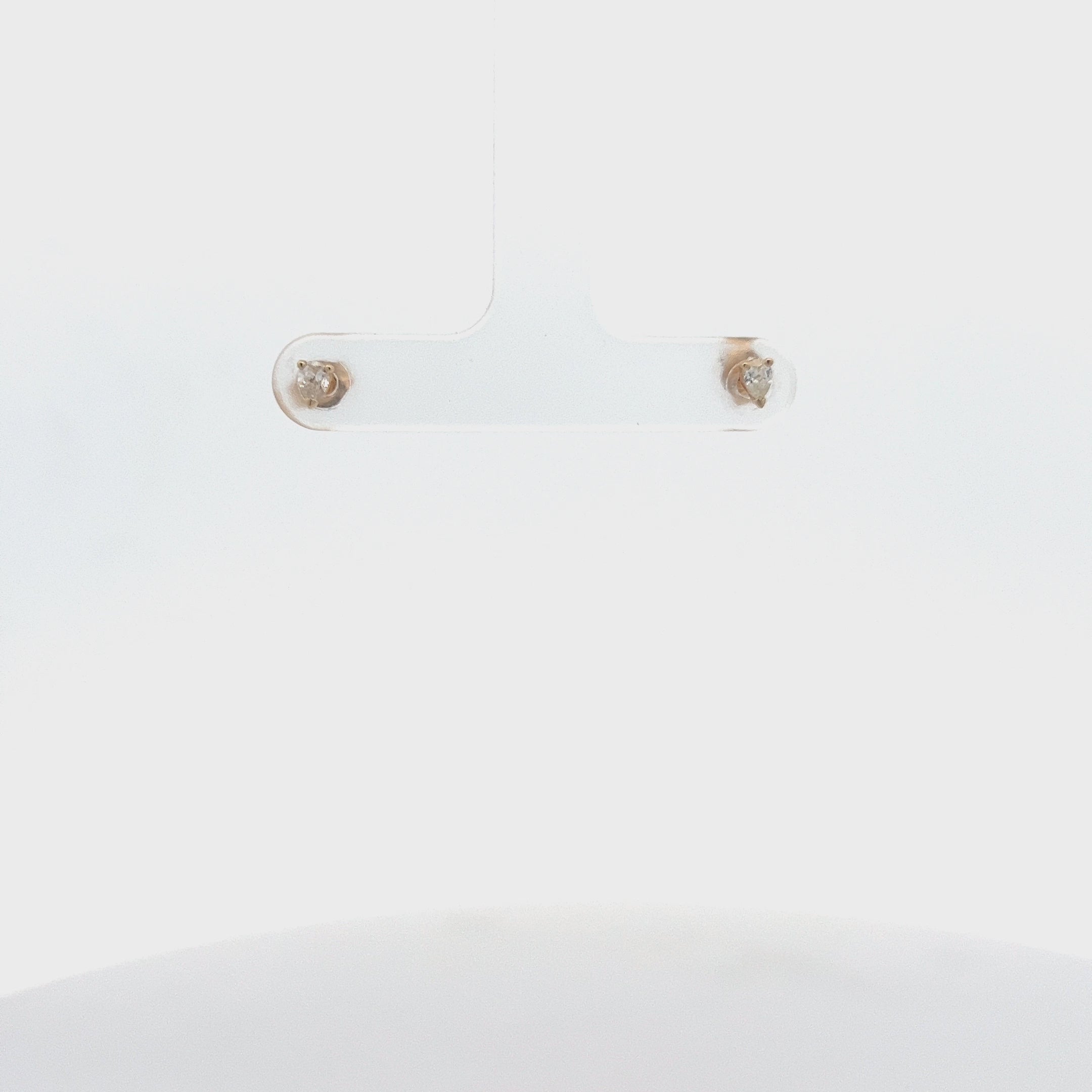 Pear Shape Diamond Micro Studs Earrings (0.20 ct.) in 14K Gold