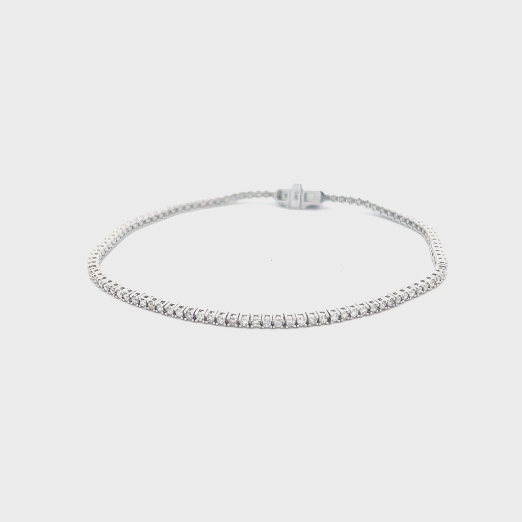 Diamond Tennis Bracelet (1.00 ct.) 1.7 mm 4-Prongs Setting in 14K Gold