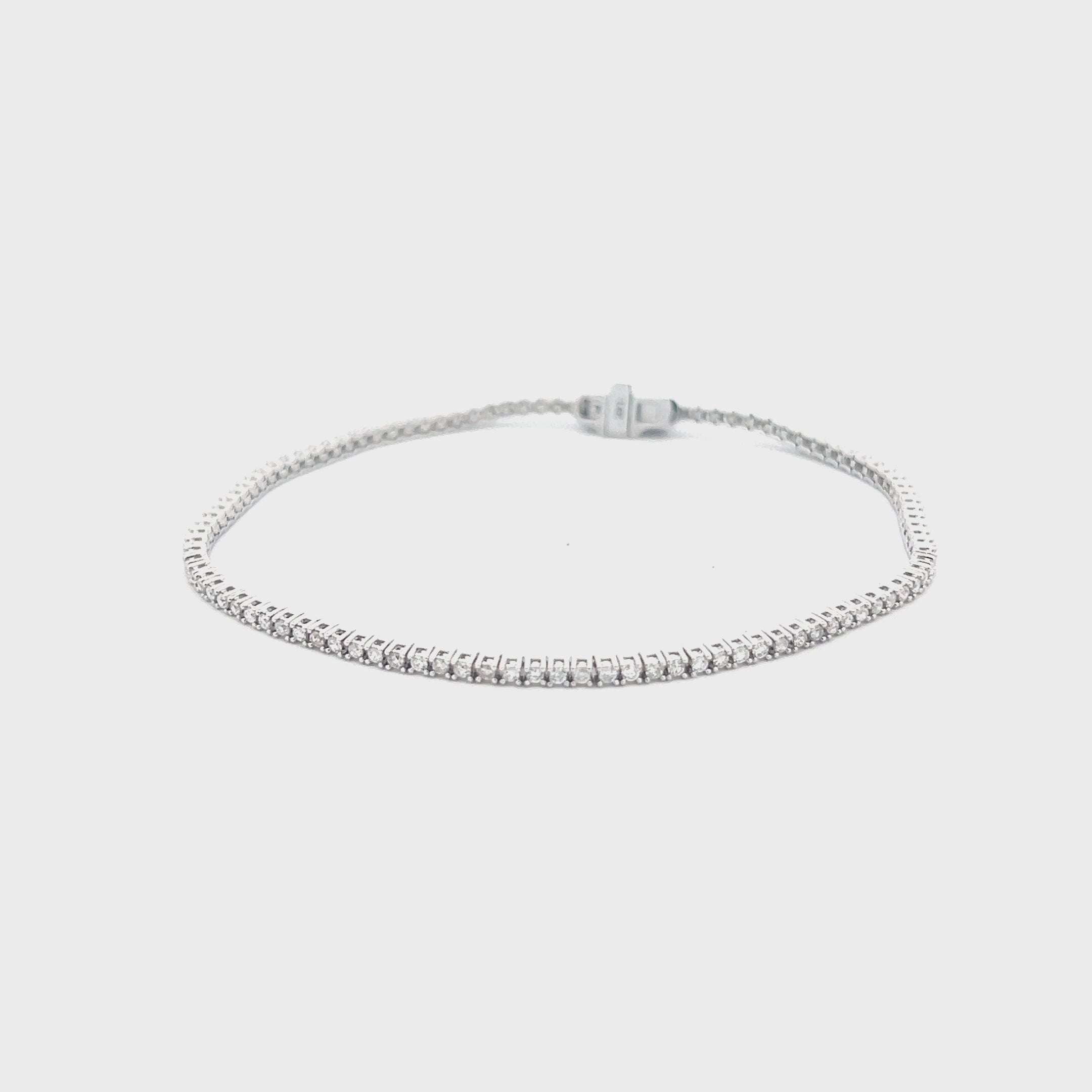 Diamond Tennis Bracelet (1.00 ct.) 1.7 mm 4-Prongs Setting in 14K Gold