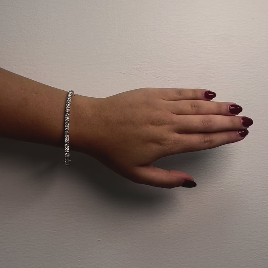 Lab Grown Diamond Tennis Bracelet (9.00 ct.) 4.00mm 4-Prongs Setting in 14K Gold